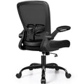 HeroSet Ergonomic Office Chair 2026 - Mesh Desk Chair with Flip-up Armrests, Adjustable Height and Lumbar, 360° Swivel Comfortable Computer Chairs for Home, Conference Room, Reception, Max 350lbs, Black