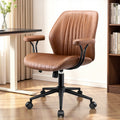 HeroSet Leather Office Chair with Removable Armrests